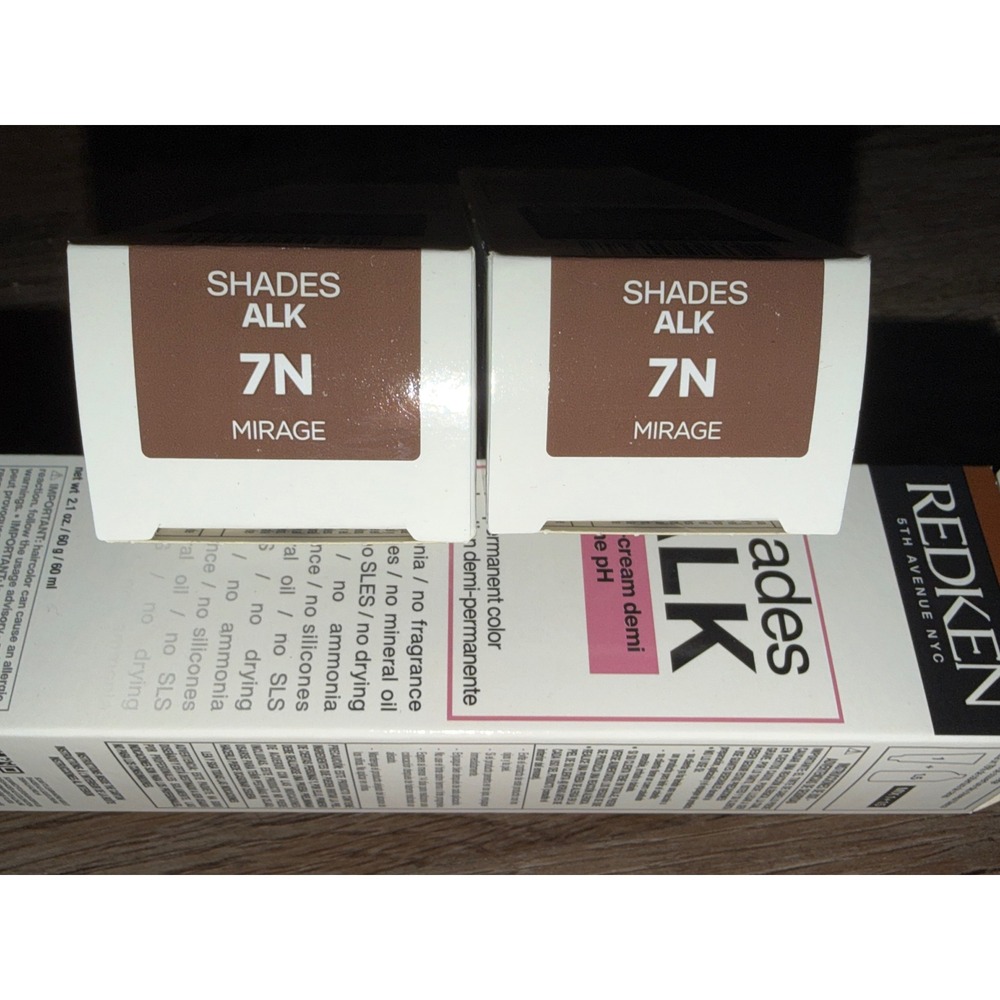 Redken Hair Color Shades EQ ALK 7N Mirage Blonde Demi Permanent lot of 2